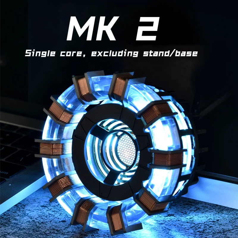 Stark MK1 Metal Alloy USB LED Lamp - Voice Control, PVD Surface, 18cm, Proof Tony Stark Has a Heart, Gift for Fans