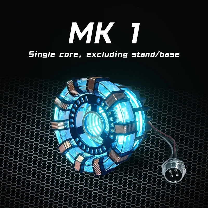 Stark MK1 Metal Alloy USB LED Lamp - Voice Control, PVD Surface, 18cm, Proof Tony Stark Has a Heart, Gift for Fans